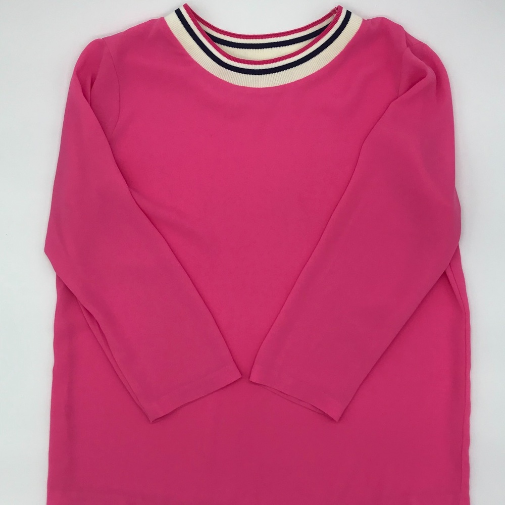 Zara pink blouse with knitted neck